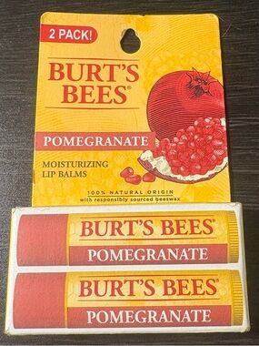 Burt's Bees Pomegranate Lip Balm Duo - NEW